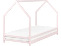 Børneseng Hus Fyretræ APPY 90 x 200 cm Pastellrosa