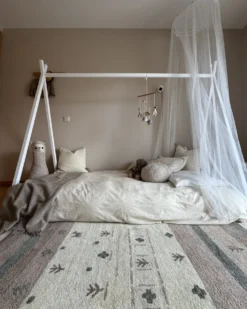 Børneseng Tipi Fyretræ SAURAT 90 x 200 cm Hvid