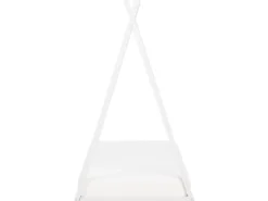 Børneseng Tipi Fyretræ SAURAT 90 x 200 cm Hvid