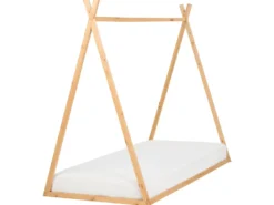 Børneseng Tipi Fyretræ SAURAT 90 x 200 cm Lysebrun