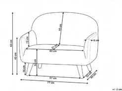Børnesofa OTTAL Boucle Hvid