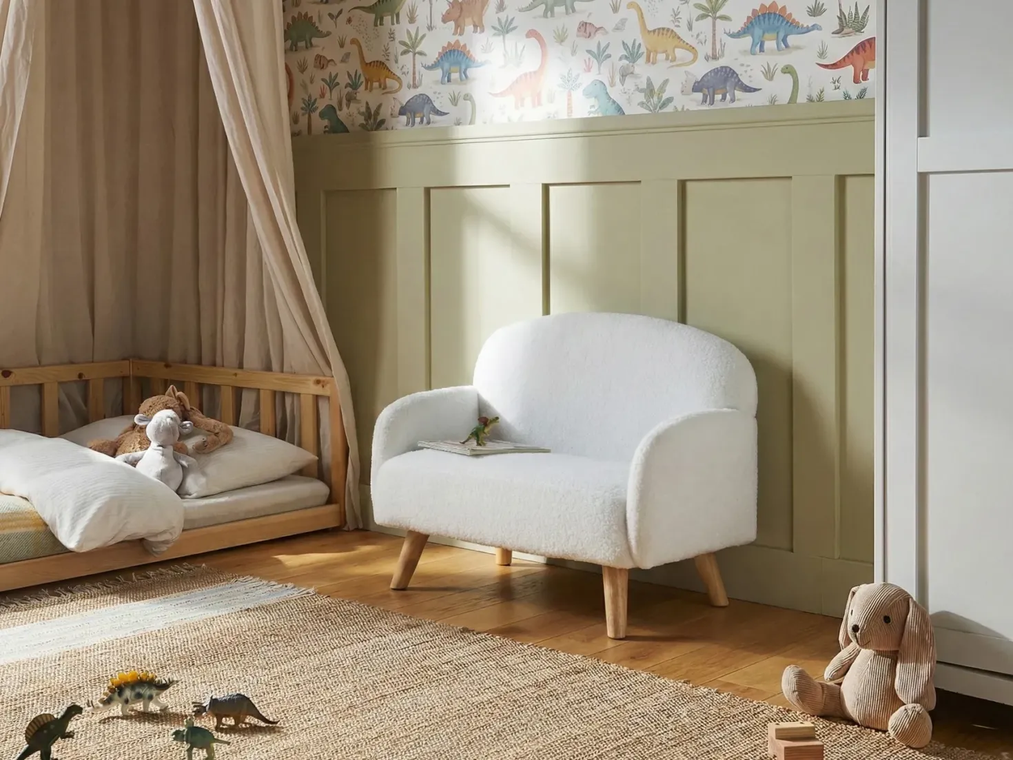 Børnesofa OTTAL Boucle Hvid