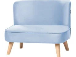 Børnesofa RISBY Velour Himmelblå