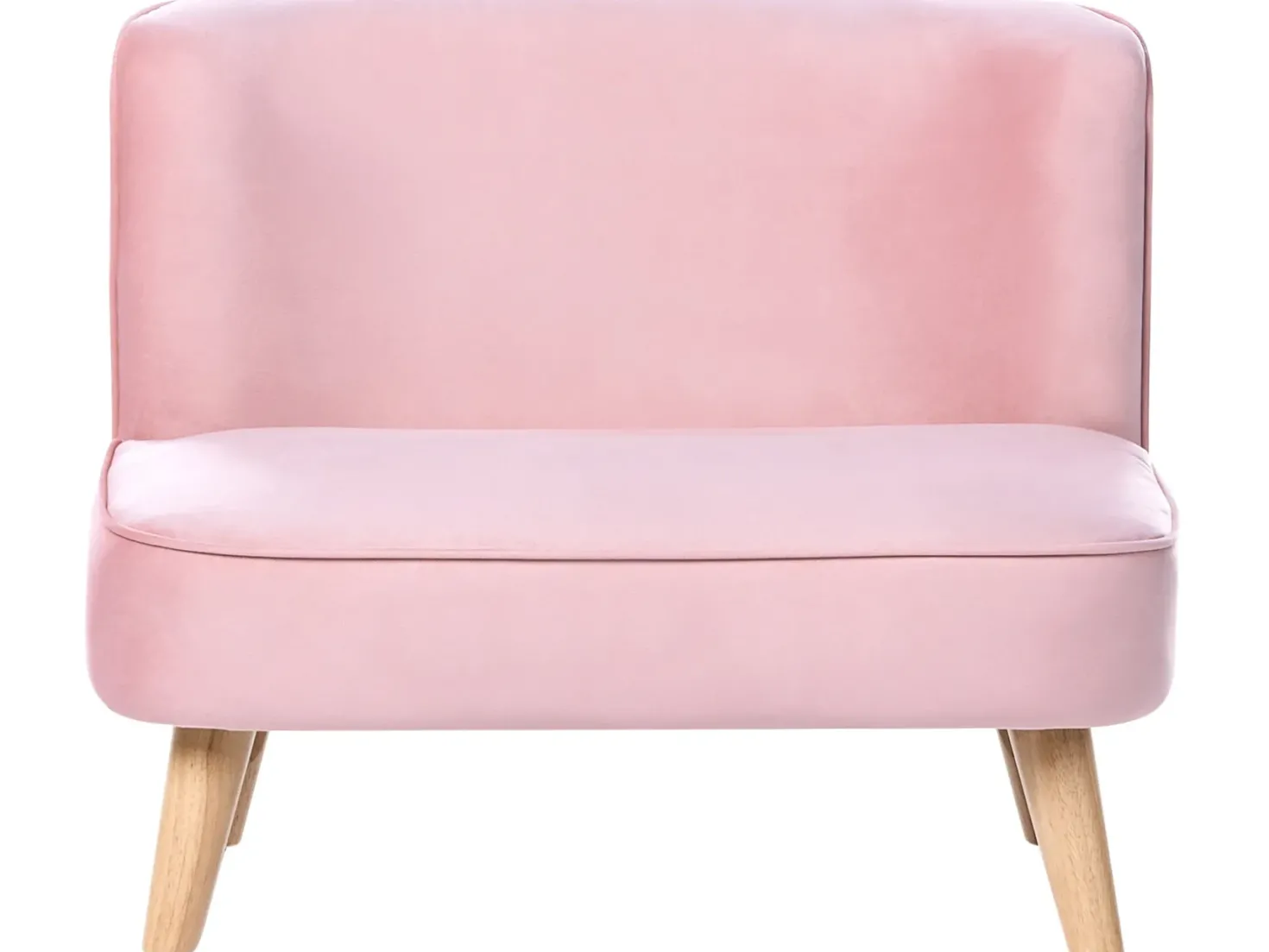 Børnesofa RISBY Velour Lyserød