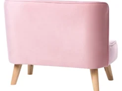 Børnesofa RISBY Velour Lyserød