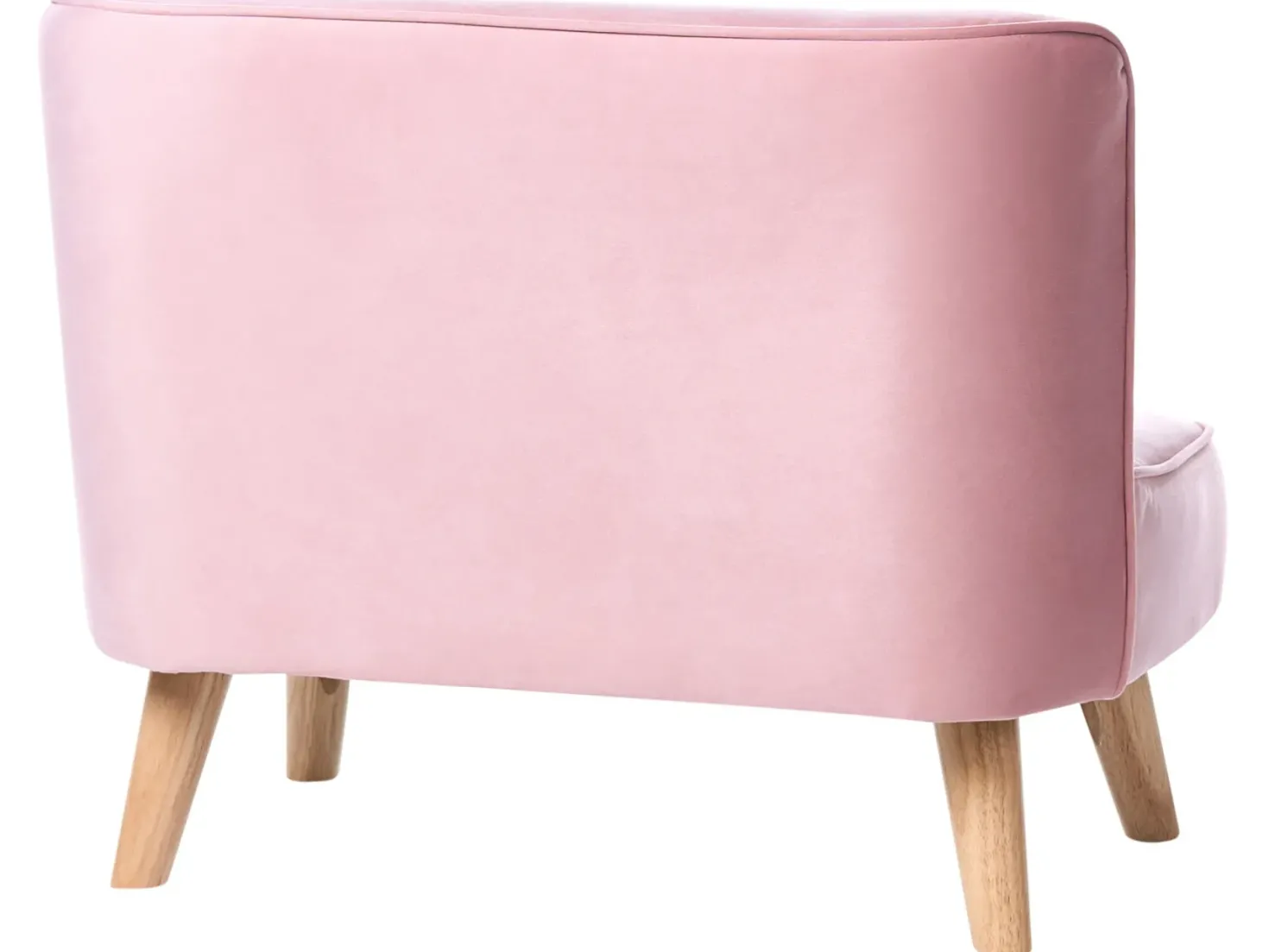 Børnesofa RISBY Velour Lyserød