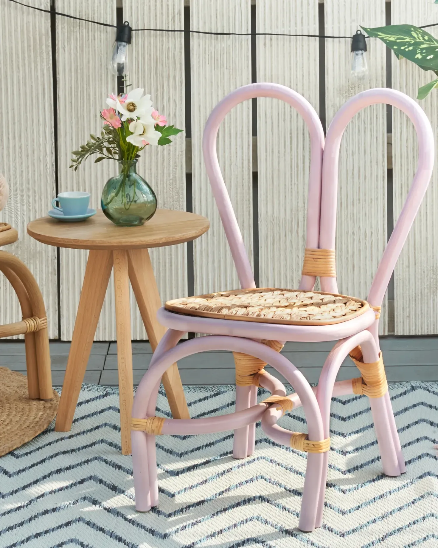 Børnestol DESIMI Rattan Lilla