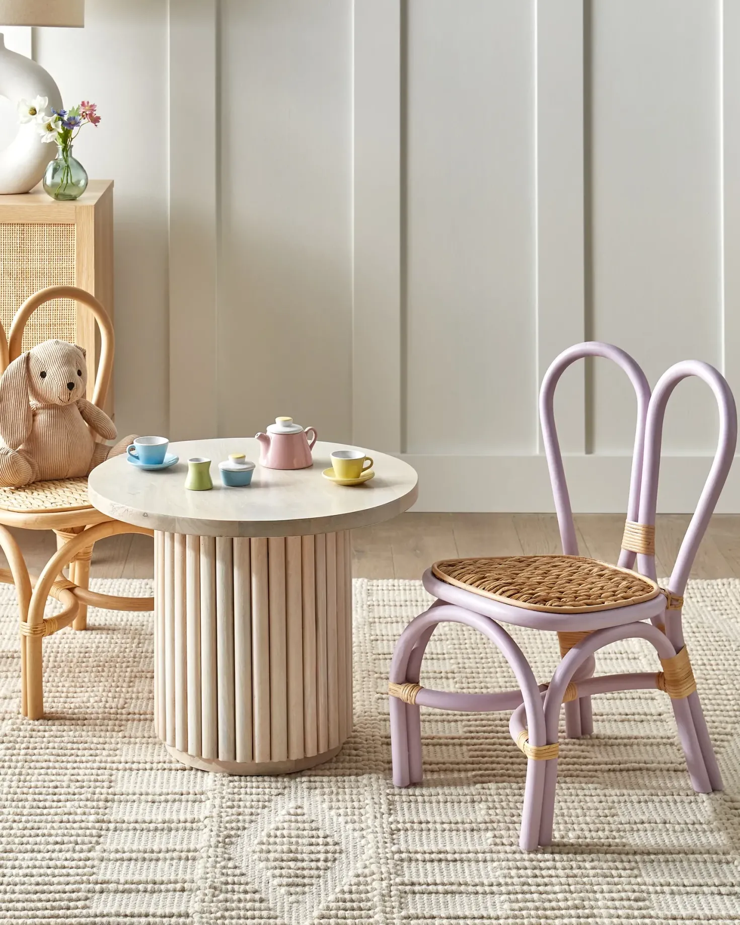 Børnestol DESIMI Rattan Lilla