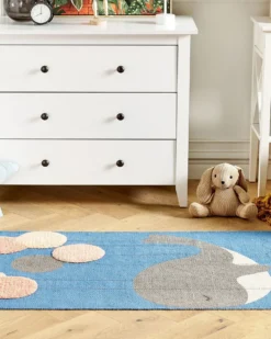Børnetæppe BALABANG Blå 80 x 150 cm Bomuld