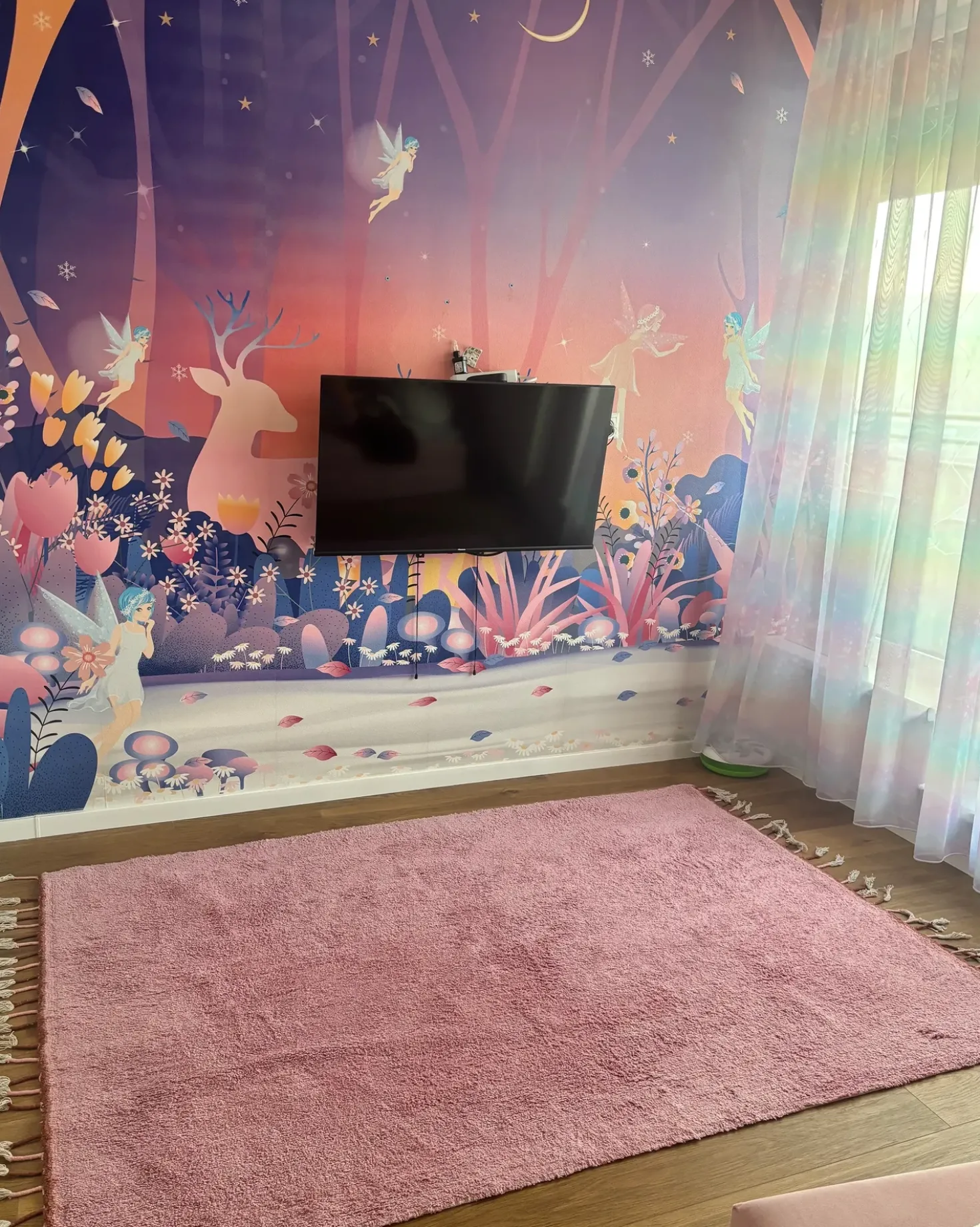 Børnetæppe CAPARLI Lyserød 140 x 200 cm Bomuld