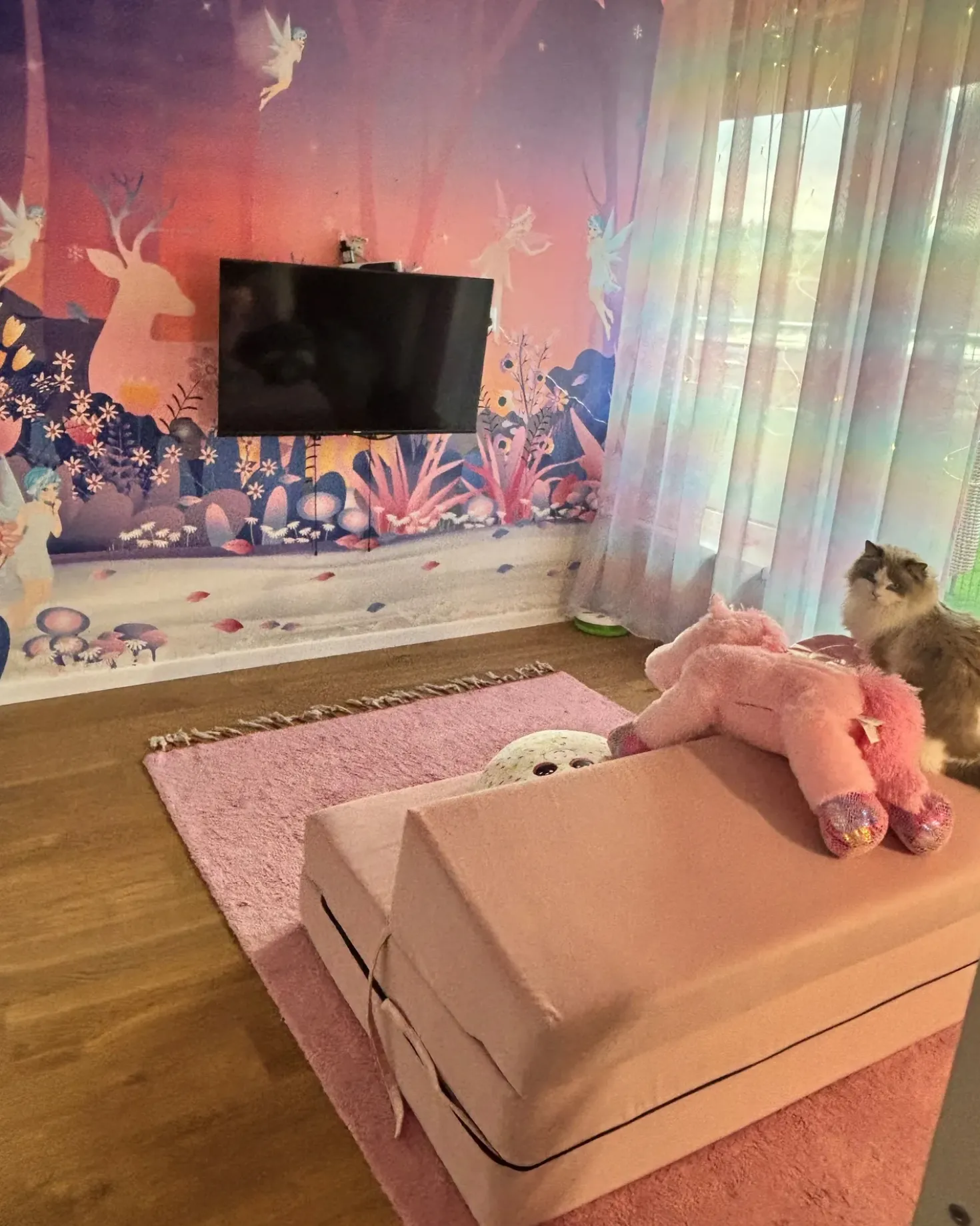 Børnetæppe CAPARLI Lyserød 140 x 200 cm Bomuld