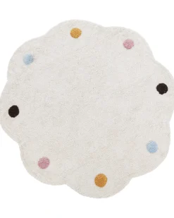 Børnetæppe DUREVI Lys Beige ø 120 cm Bomuld