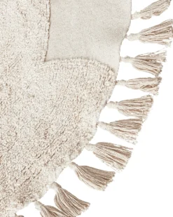 Børnetæppe ETSERI Beige ø 120 cm Bomuld