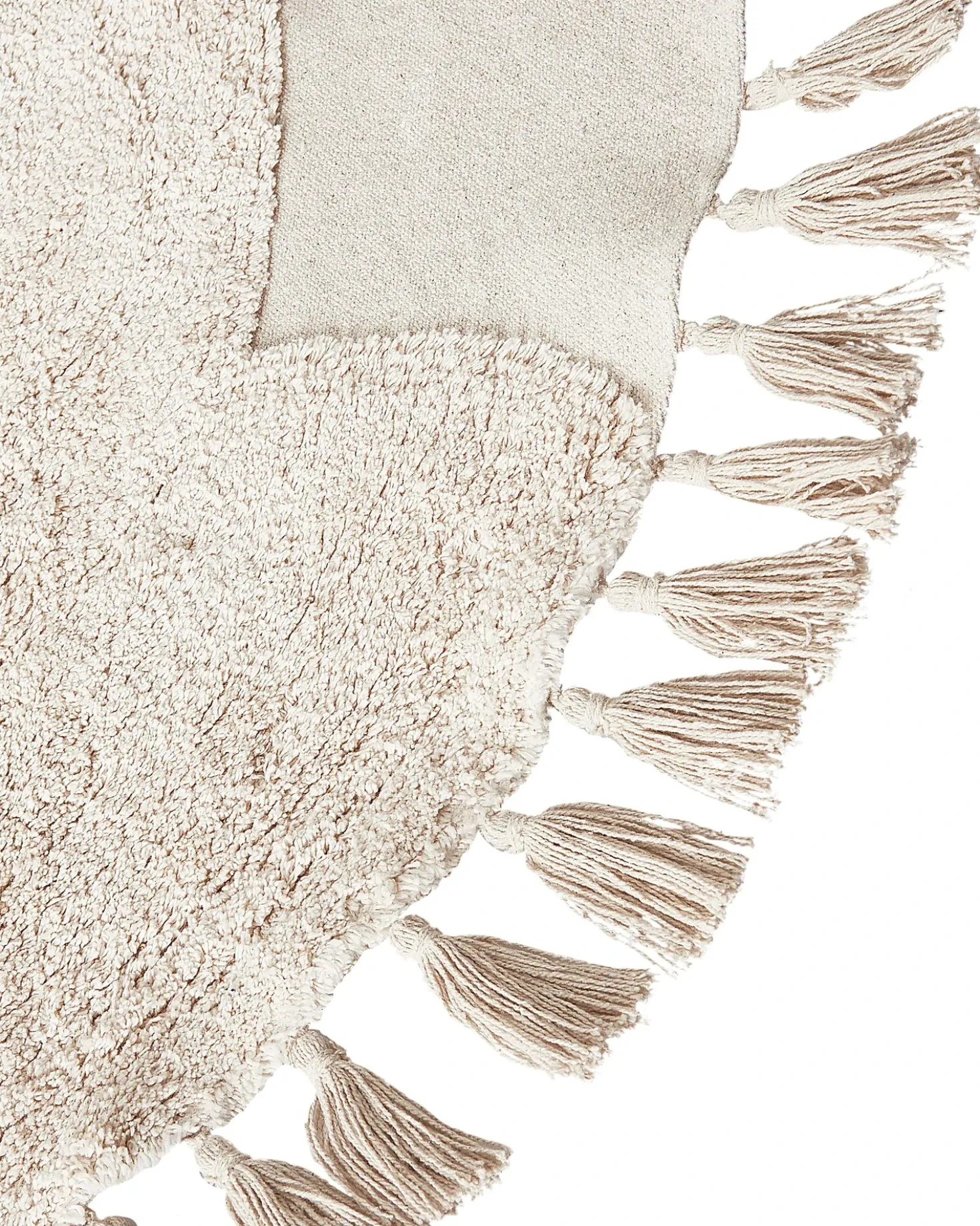 Børnetæppe ETSERI Beige ø 120 cm Bomuld