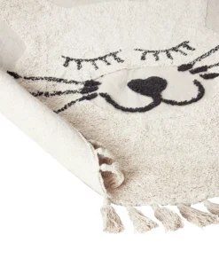 Børnetæppe ETSERI Beige ø 120 cm Bomuld
