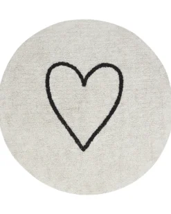 Børnetæppe HEART Beige ø 140 cm Bomuld