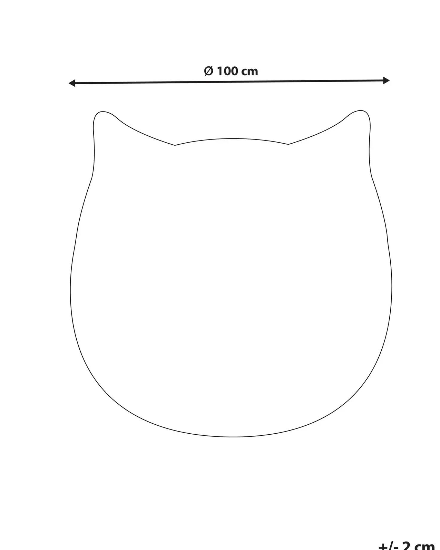 Børnetæppe KITTY Grå ø 100 cm