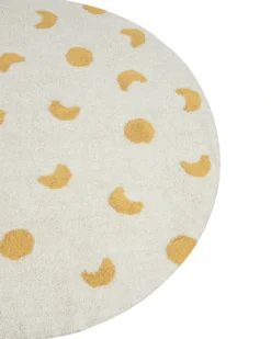 Børnetæppe LOTI Beige ø 140 cm Bomuld