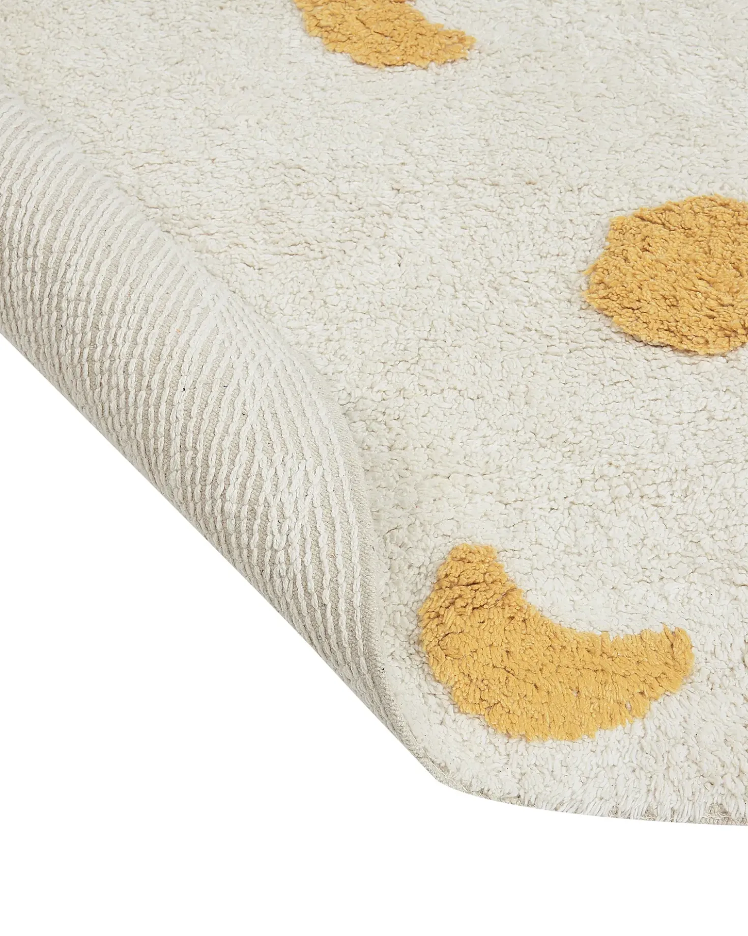Børnetæppe LOTI Beige ø 140 cm Bomuld