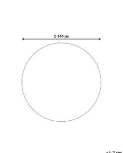 Børnetæppe MAWAND Beige ø 140 cm Bomuld