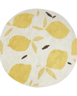 Børnetæppe MAWAND Beige ø 140 cm Bomuld
