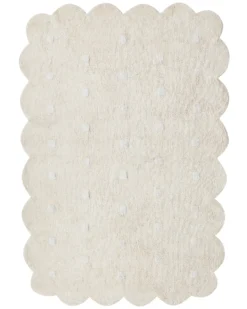 Børnetæppe SAREKI Beige 140 x 200 cm Bomuld