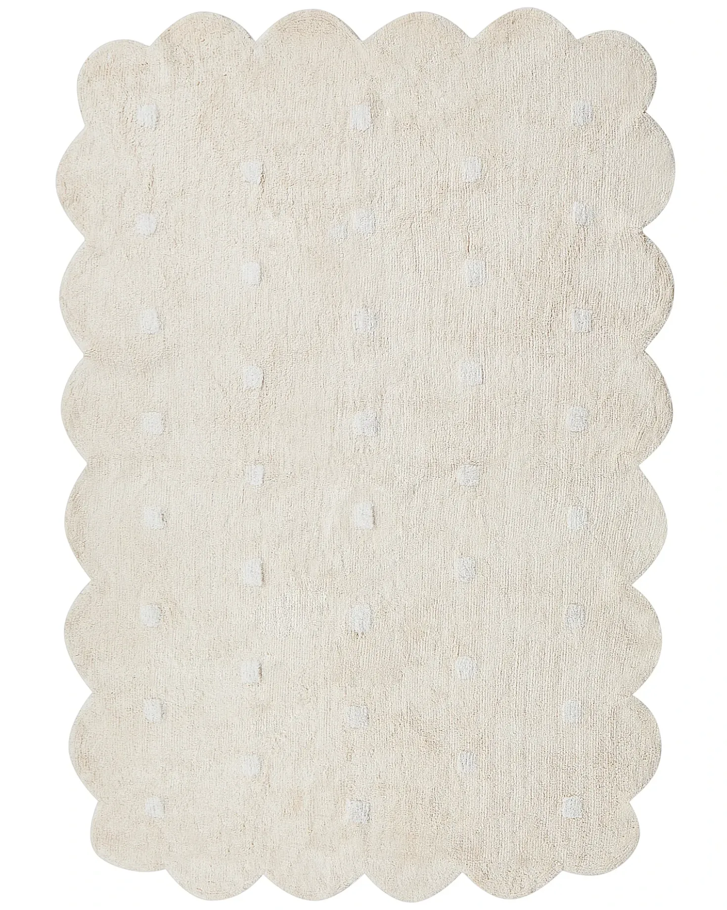 Børnetæppe SAREKI Beige 140 x 200 cm Bomuld