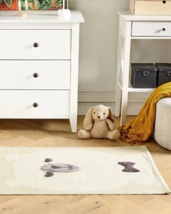 Børnetæppe SIMAU Beige 80 x 150 cm Bomuld