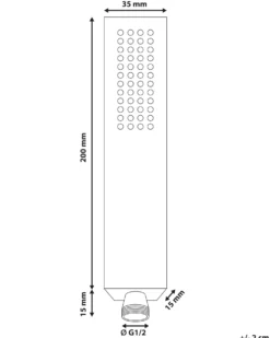 Brusehoved TABACAL Messing Sort