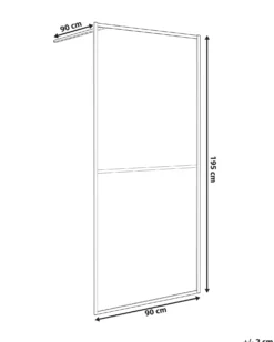Brusevæg ACULEO 90 x 195 cm Sort