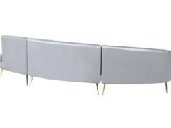 Buet sofa 4 personers MOSS Velour Lysegrå