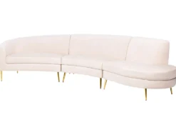 Buet sofa 4 personers MOSS Velour Lys Beige