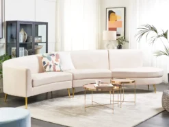 Buet sofa 4 personers MOSS Velour Lys Beige