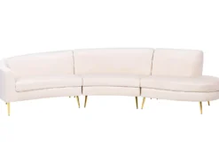Buet sofa 4 personers MOSS Velour Lys Beige