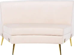 Buet sofa 4 personers MOSS Velour Lys Beige