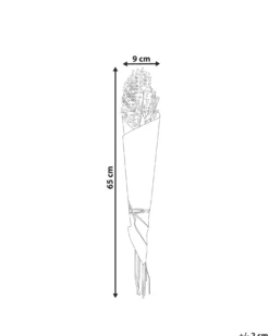 Buket af tørrede blomster BRUNETE 65 cm Naturlig