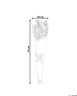 Buket af tørrede blomster NAWARRA 70 cm Naturlig