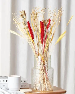 Buket af tørrede blomster PAMPELUNA 65 cm Naturlig