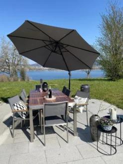 Cantilever parasol 300 cm RAVENNA Mørkegrå