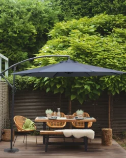 Cantilever parasol 300 cm RAVENNA Mørkegrå