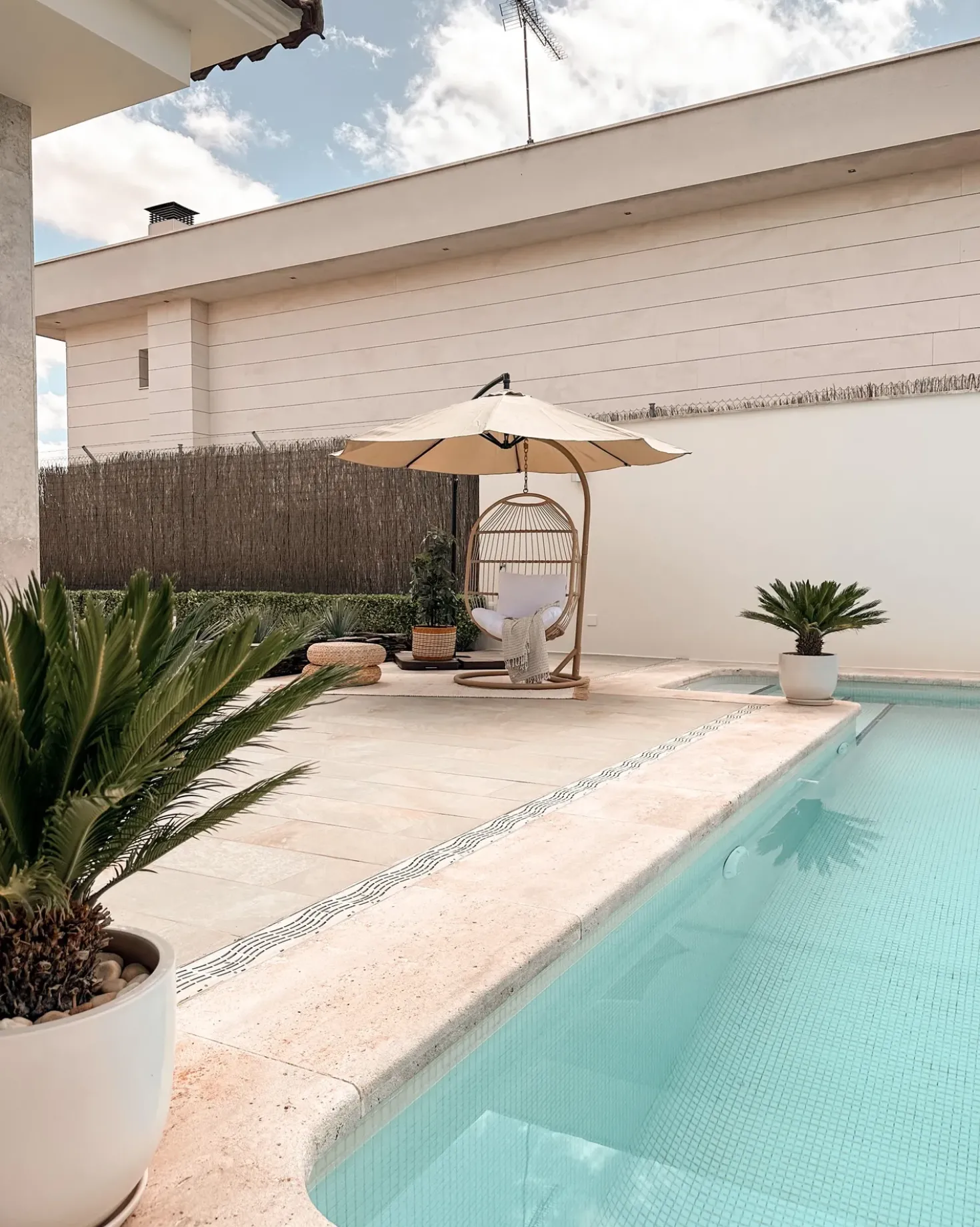 Cantilever parasol 300 cm RAVENNA Sand Beige