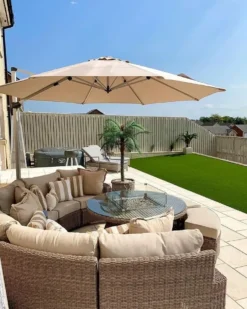 Cantilever parasol 300 cm SAVONA Sand Beige Beige