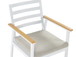 CAVOLI 4 personers Havemøbelsæt Beige Metal med puder