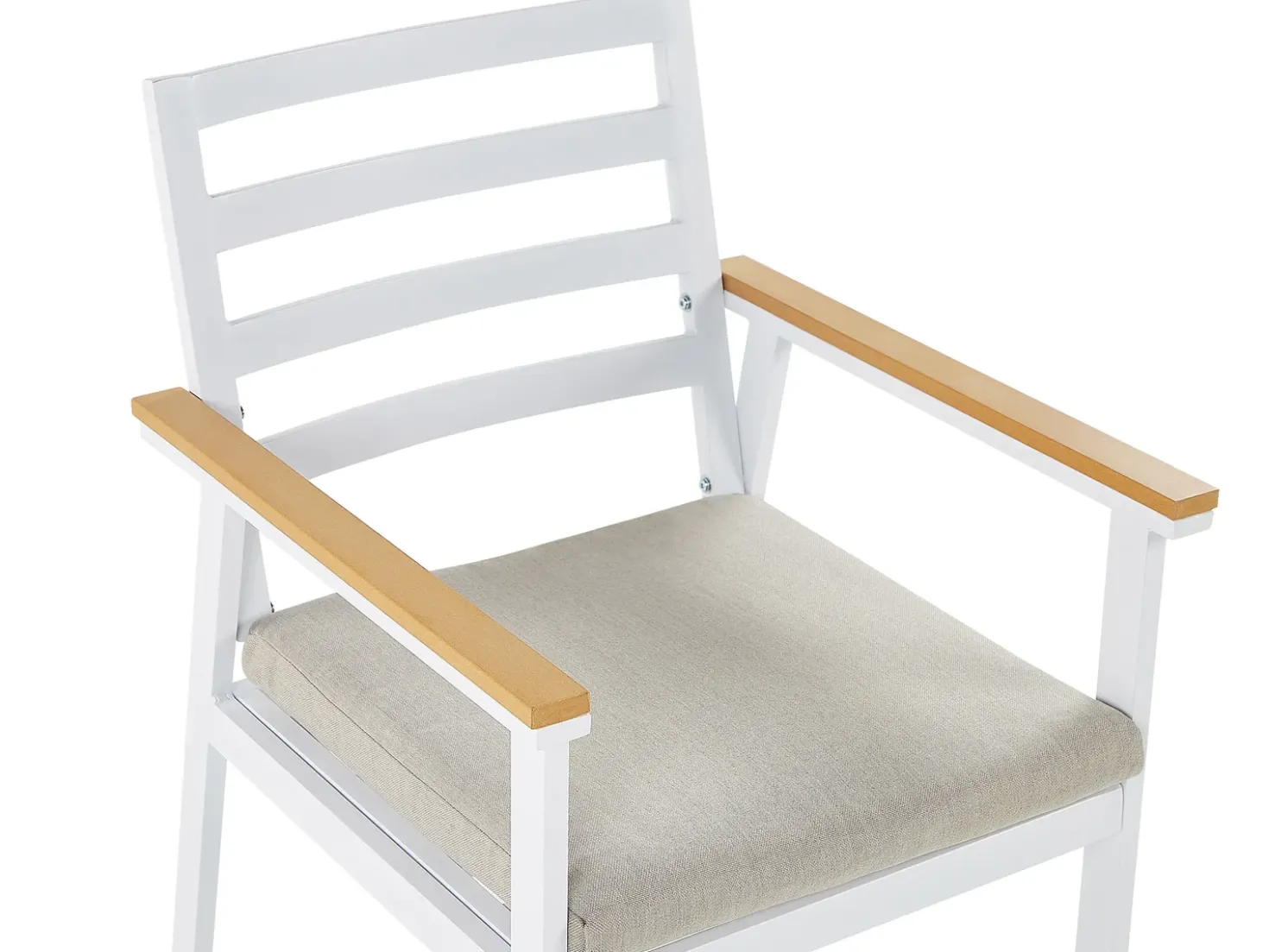 CAVOLI 4 personers Havemøbelsæt Beige Metal med puder