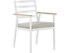 CAVOLI 4 personers Havemøbelsæt Beige Metal med puder