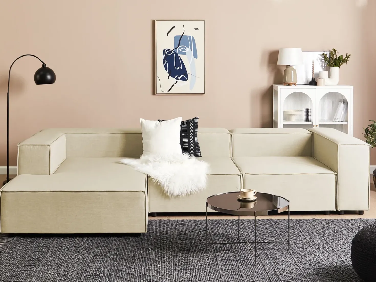 Chaiselong APRICA Kunstlinned Beige