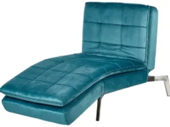 Chaiselong LOIRET Velour Blågrøn