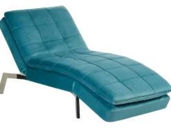 Chaiselong LOIRET Velour Blågrøn