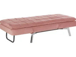 Chaiselong LOIRET Velour Lyserød