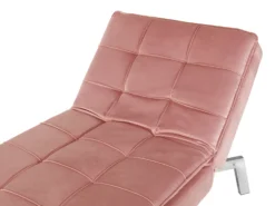 Chaiselong LOIRET Velour Lyserød